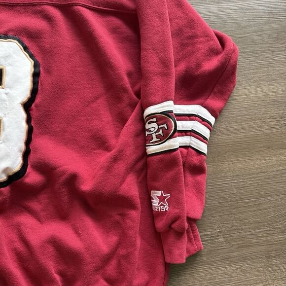 VTG San Francisco 49ers Steve‎ Young Crewneck Sweatshirt Jersey Starter Men's 48 - Picture 3 of 8